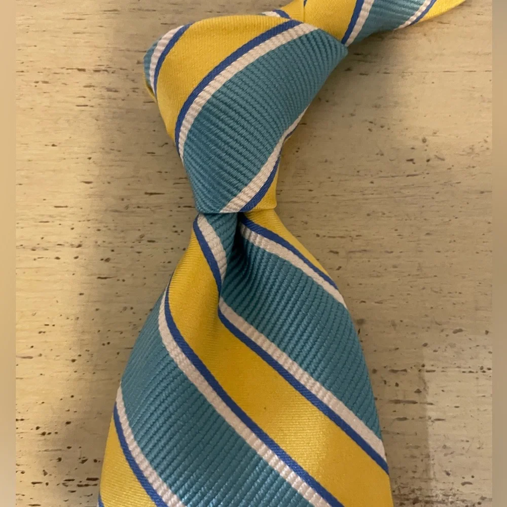 Brooks Brothers Makers Hand Made in USA Vintage Stripe Silk Tie in Blue‎ (Multi)